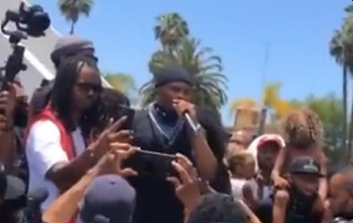 Westbrook došao na proteste u LA i odmah uzeo mikrofon