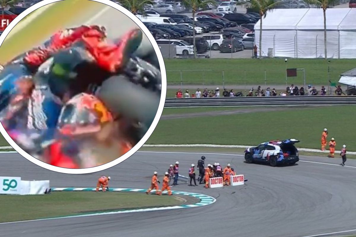 Strašan sudar na startu, prekinuta utrka u Maleziji: Jack Miller glavom udario u zadnju gumu motora