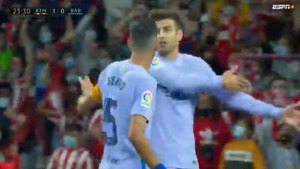 Igrači Atletica slavili gol, a Pique i Busquets se svađali na terenu