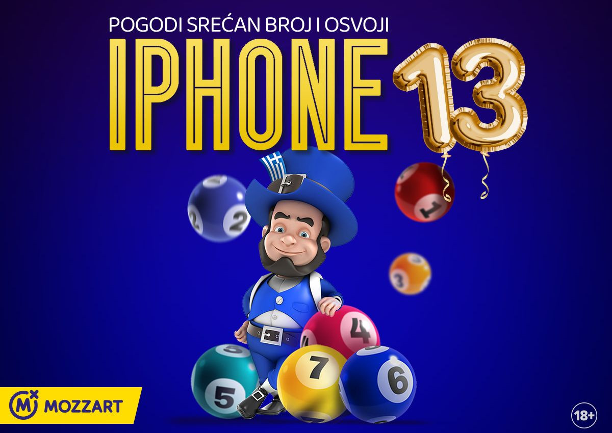    Pogodi sretan broj u Mozzartu i osvoji iPhone 13