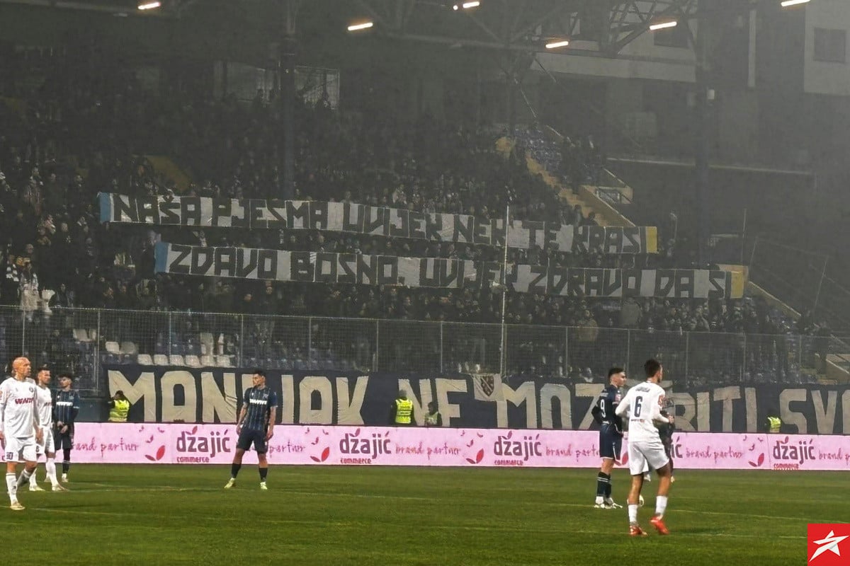 Navijači Željezničara istakli zanimljiv transparent 