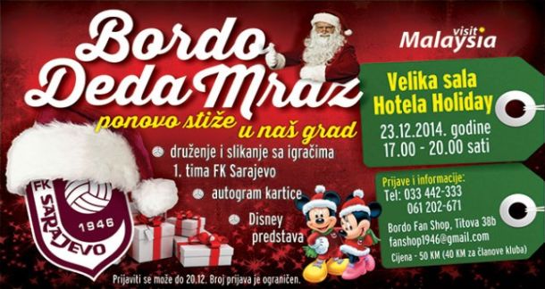 Novogodišnja zabava sa bordo Deda Mrazom
