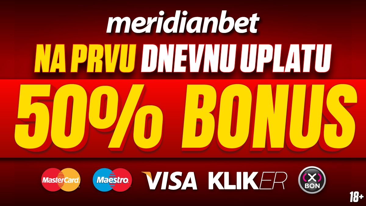 Vikend revolucija: Meridian poklanja 50% bonusa na uplatu!
