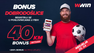 Ne propustite sjajnu priliku: Wwin - bonus dobrodošlice – Nedjelja, 25.04.2021.