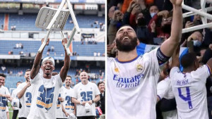 Zna se zašto je Alaba jučer digao stolicu u zrak tokom proslave titule na Bernabeu