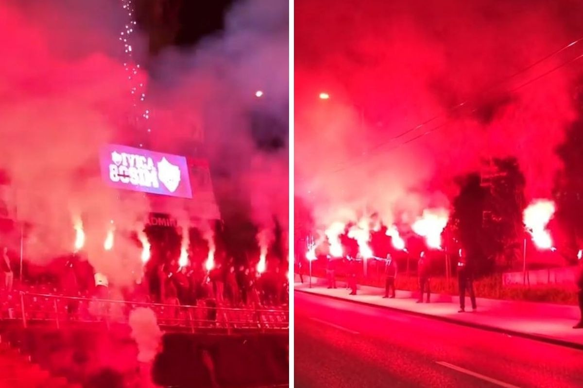 Bakljada i vatromet: Manijaci napravili spektakl na Grbavici povodom rođendana Ivice Osima