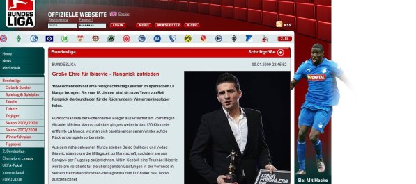Velika čast za Ibiševića, Ralf zadovoljan Velika čast za Ibiševića, Ralf zadovoljan