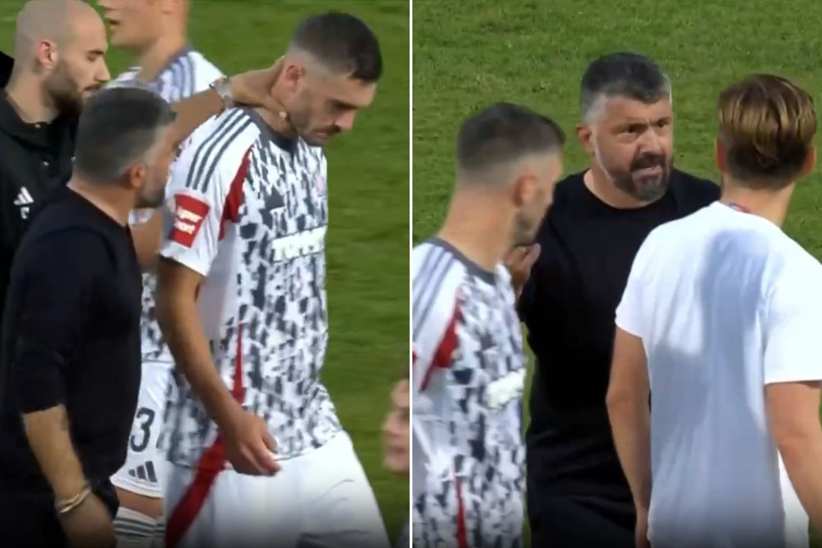Sve ima svoju granicu: Gattuso uhvatio igrača Hajduka za vrat, a onda je naletio na Rakitića... Sve ima svoju granicu: Gattuso uhvatio igrača Hajduka za vrat, a onda je naletio na Rakitića...