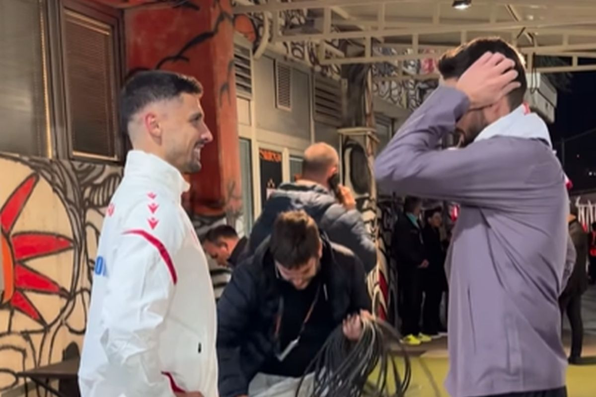 Najveća zvijezda u tunelu Marakane sačekala Krunića, snimak oduševio navijače Zvezde!