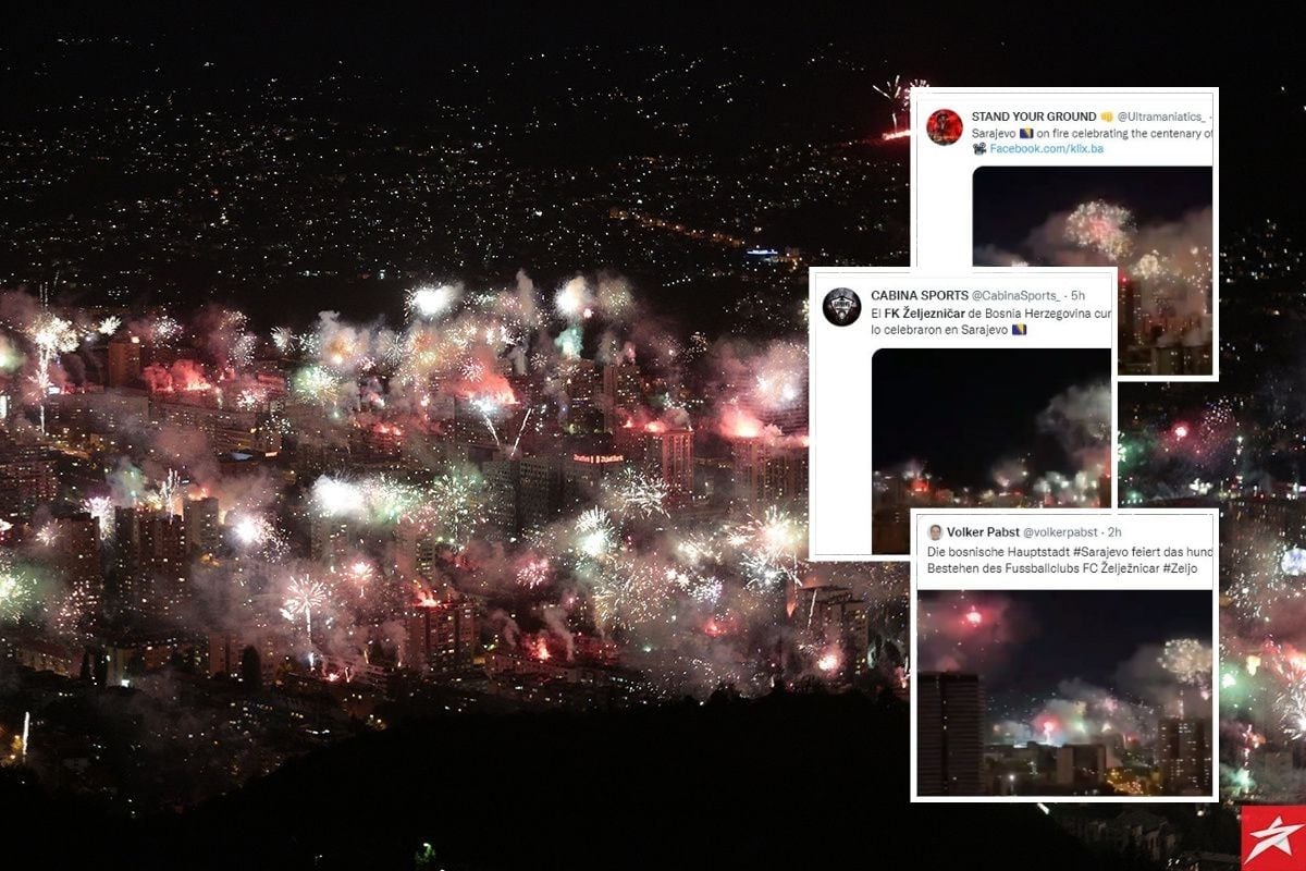 I Twitter se "zapalio": Cijeli svijet bruji o spektakularnom vatrometu navijača Željezničara