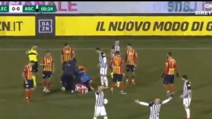 Igrač Leccea stradao u prvoj minuti, utakmica odmah prekinuta