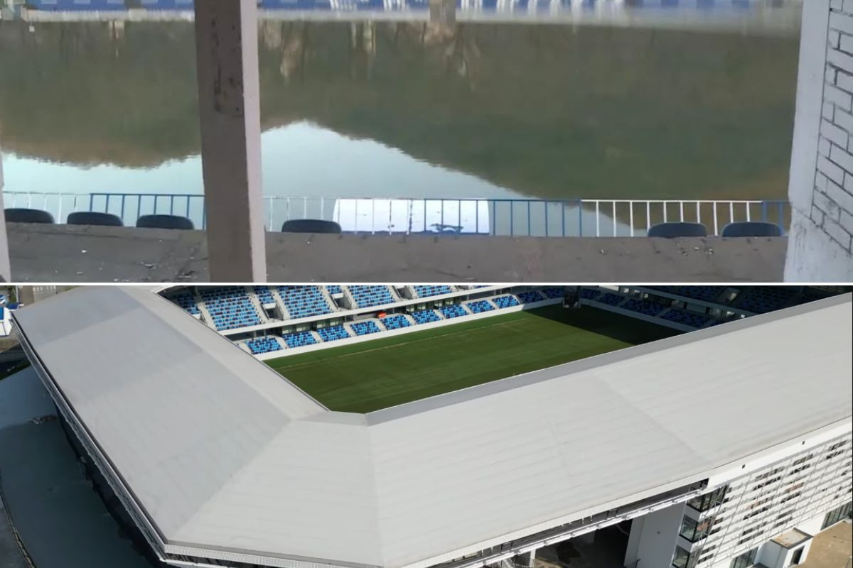 Paradoks na obalama Drine: Stadion u BiH pluta pod vodom, a u Srbiji čudo od 30 miliona zjapi prazno Paradoks na obalama Drine: Stadion u BiH pluta pod vodom, a u Srbiji čudo od 30 miliona zjapi prazno
