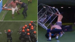 Ganjali igrače po terenu, uništili VAR monitor i udarali policajce, a onda su stigli specijalci