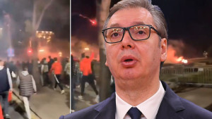 Gori Beograd! Delije udarile na posljednji Vučićev bastion: Lete baklje, čuju se eksplozije...