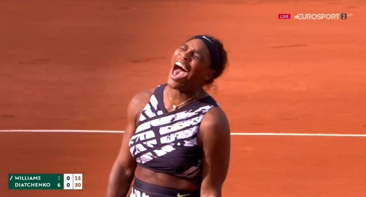 Serena je bila toliko frustrirana svojom igrom da je u jednom trenutku počela vrištati od muke