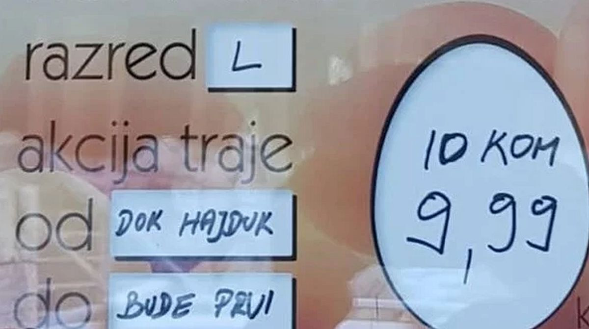 U splitskoj prodavnici jaja snižena sve dok je Hajduk prvi na tabeli