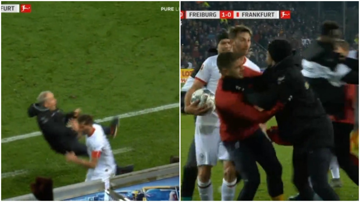 Igrač Eintrachta napravio neviđenu glupost pred kraj meča i izazvao opšti haos na terenu