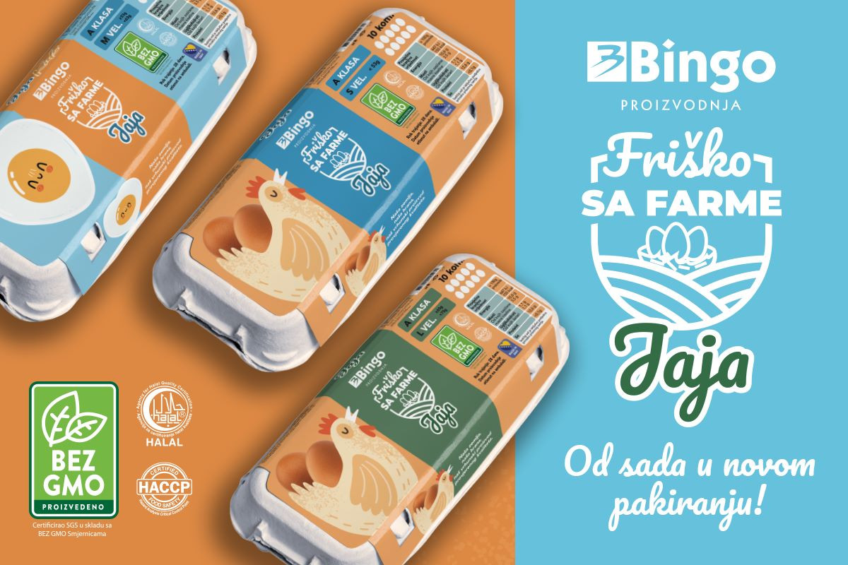 55 miliona Bingo jaja godišnje na tržištu BiH 55 miliona Bingo jaja godišnje na tržištu BiH