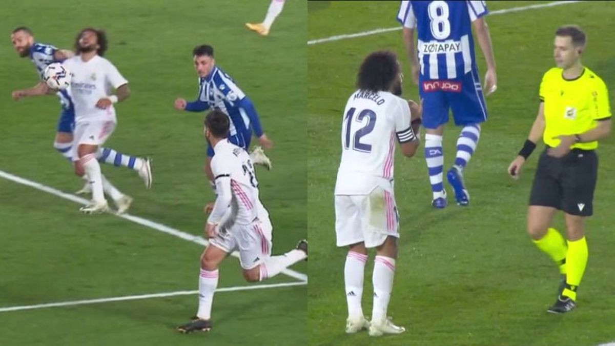 Pao kao pokošen: Marcelo je tražio penal jer je povučen za kosu