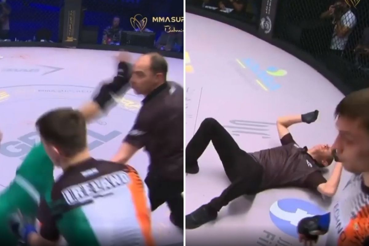 Žestok udarac u glavu: Sudija pokušao zaustaviti borbu, pa završio nokautiran na podu