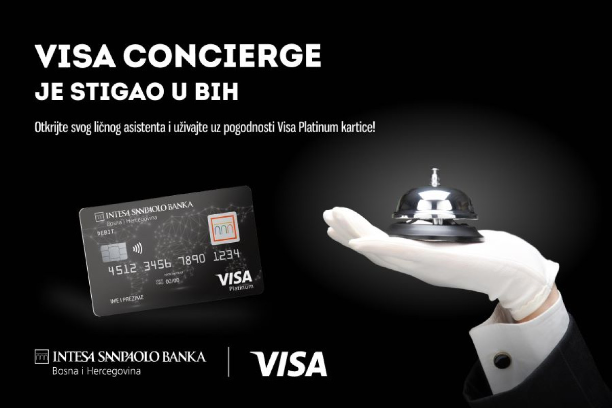 Visa Concierge stigao u BiH, prvi digitalni lični asistent za korisnike Visa Platinum kartica Intesa