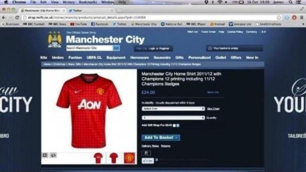 Hakerska podvala na stranici fan-shopa Manchester Cityja