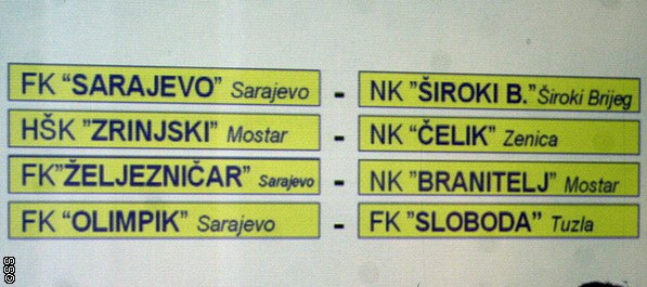 Sarajevo - Široki, Željo - Branitelj Sarajevo - Široki, Željo - Branitelj