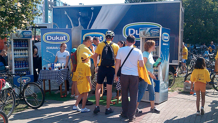 Jogurti Dukat i Domaće blago osvježili više od 1.500 biciklista, učesnika 4. Tuzlanske biciklijade