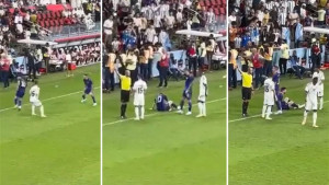 Nerealna scena na tribinama kada je Messi pao na tlo 