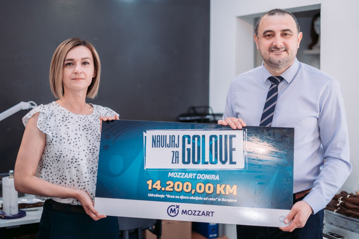 Završena akcija „Navijaj za golove“: Mozzart donirao 14.200 KM „Srcu za djecu“