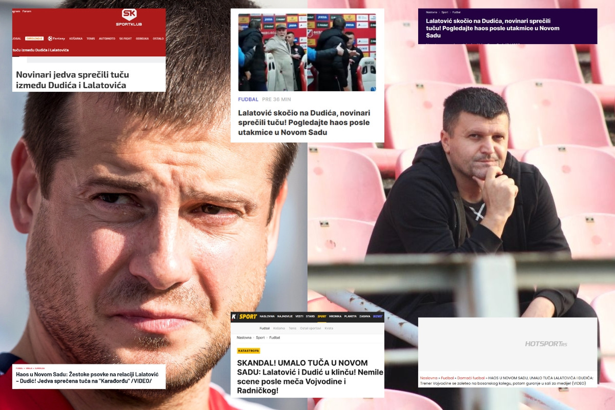 Sramotni naslovi medija u Srbiji nakon što je Lalatović vrijeđao i krenuo u obračun sa Dudićem Sramotni naslovi medija u Srbiji nakon što je Lalatović vrijeđao i krenuo u obračun sa Dudićem