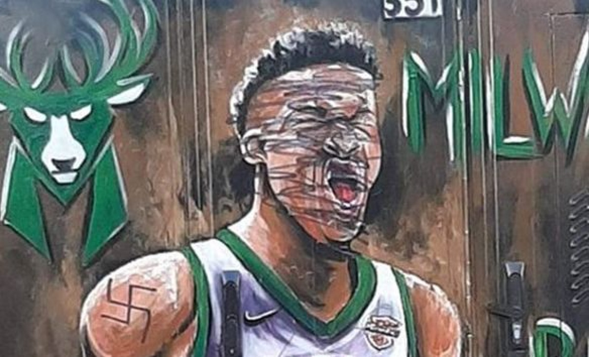 Mural posvećen Giannis Antetokounmpou išaran nacističkim obilježjima!