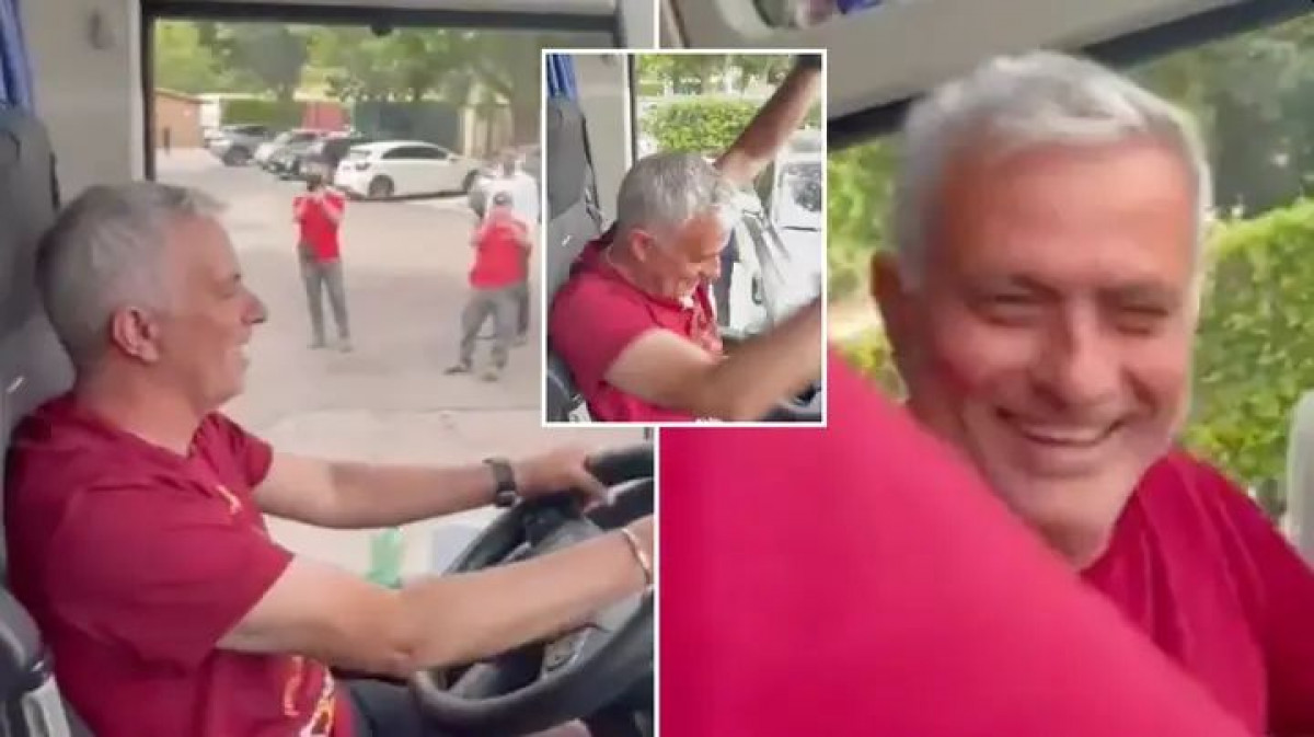 Mourinho vozio autobus tokom slavlja u Rimu i umalo udario policajca na motoru