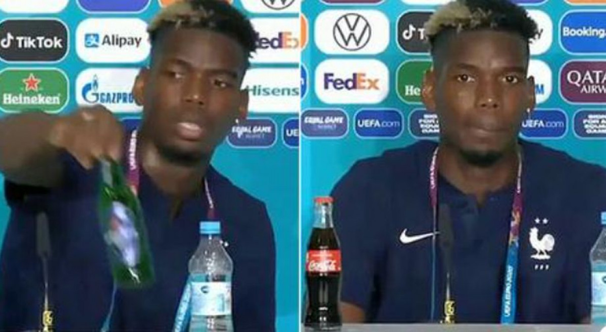 Francuz ima jasan razlog za to: Paul Pogba na press konferenciji sklonio bocu piva sa stola