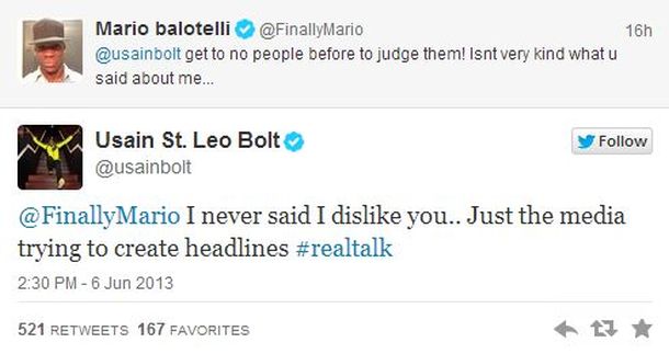 Usain Bolt odgovorio Balotelliju i medijima
