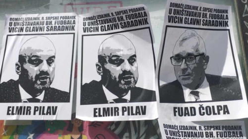 U Sarajevu osvanuli plakati protiv čelnika Fudbalskog saveza BiH