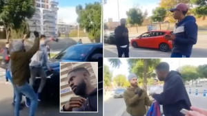Navijači Barce zaustavili Umtitijev automobil, a on ljutito izašao kako bi im objasnio neke stvari