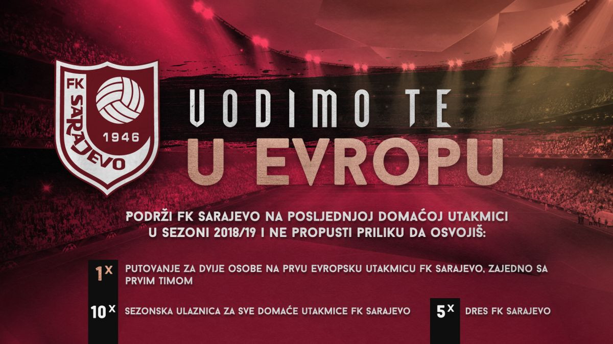 FK Sarajevo nagrađuje dva navijača putovanjem s ekipom u Evropu!