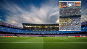 Navijači Barcelone "izbezumljeni" zbog videa na semaforu pred utakmicu Lige prvaka