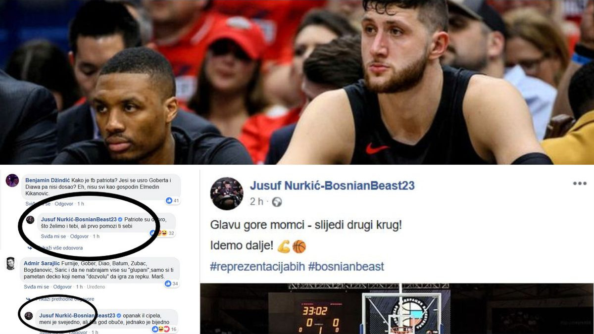 Jusuf Nurkić se posvađao sa pola Facebooka nakon posta o bh. košarkašima
