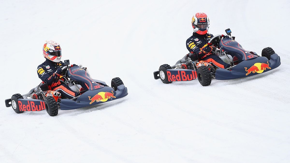 Verstappen i Gassly vozili karting na stazi za brzo klizanje
