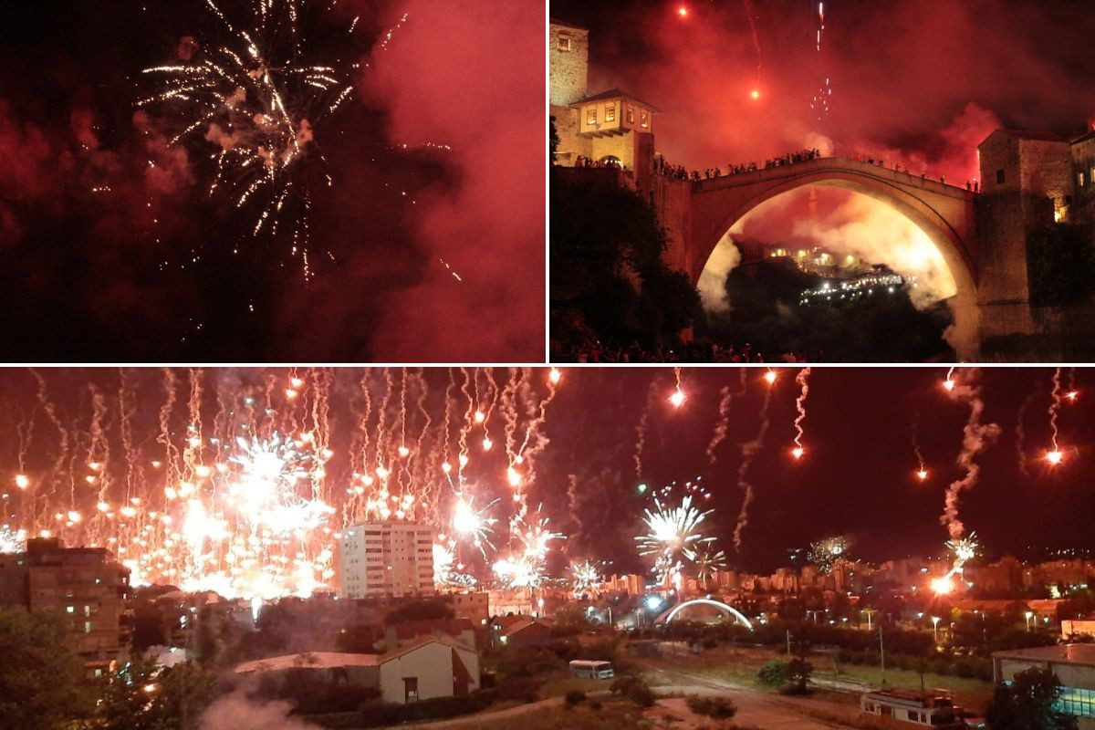 Crveno nebo iznad Neretve: Iz Mostara stižu snimci o kojim će se dugo pričati 