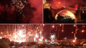 Crveno nebo iznad Neretve: Iz Mostara stižu snimci o kojim će se dugo pričati 