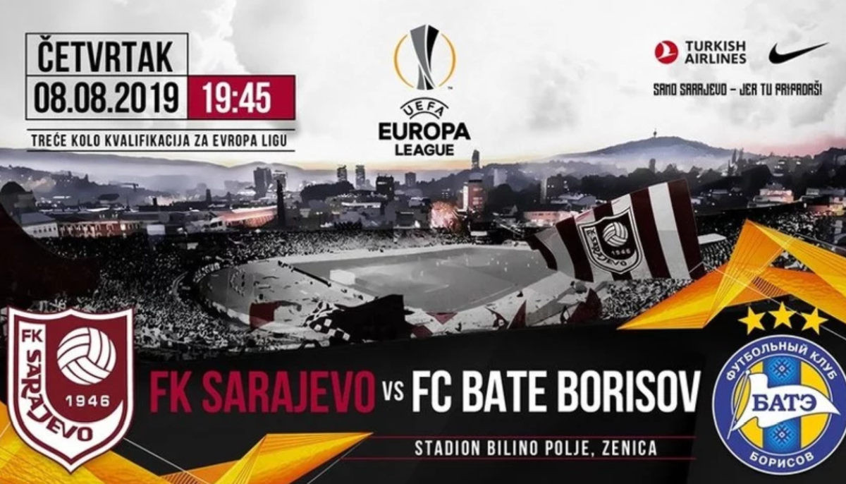 Poznate cijene ulaznica za meč Sarajevo - BATE u Zenici