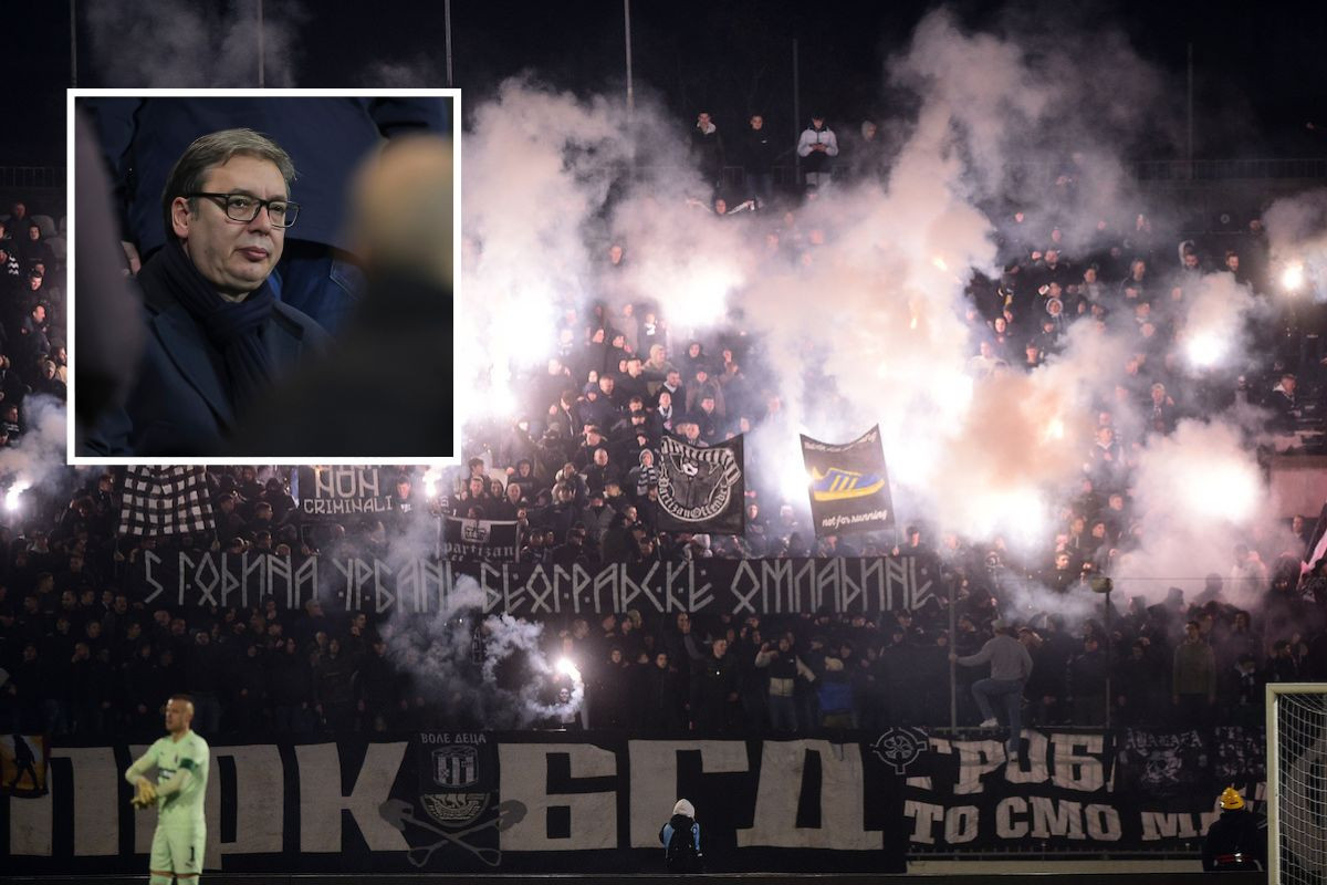 Nerealna reakcija Arene Sporta kad su navijači Partizana u Novom Sadu spomenuli Vučića