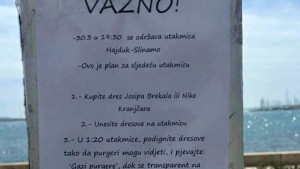 Navijači Hajduka danas spremaju veliku provokaciju za Dinamo, širi se poruka sa Rive