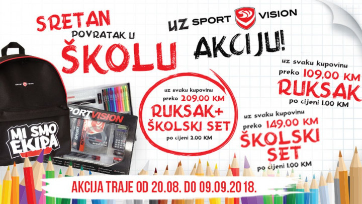 Sport Vision školarce za školu sprema