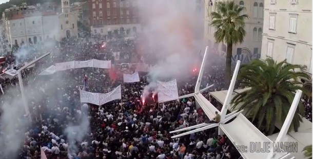 Više od 30.000 ljudi u Splitu protestvovalo protiv HNS-a