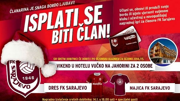 Danas izvlačenje dobitnika novogodišnje nagrade FK Sarajevo