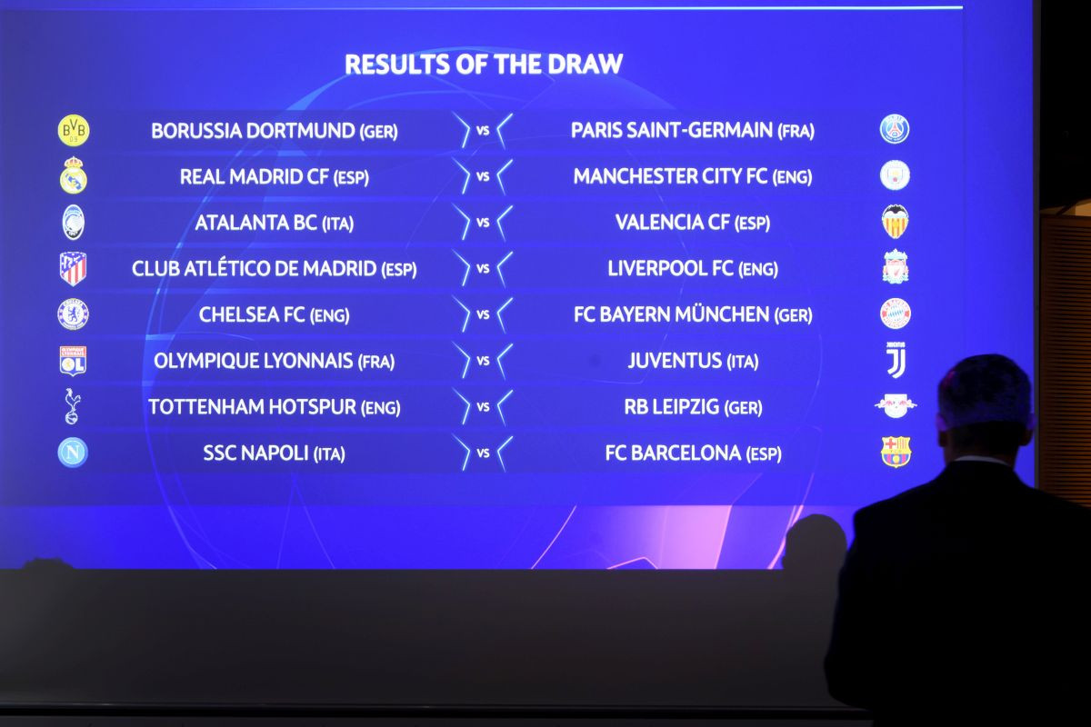 Određeni termini odigravanja svih utakmica osmine finala Lige prvaka